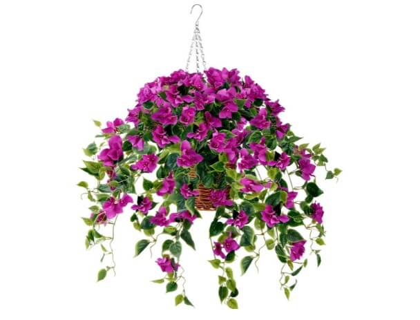 Homsunny - Artificial Flowers with Hanging Basket