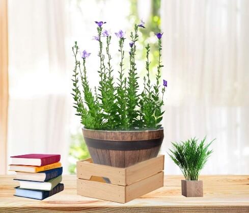 Planter Barrel, Imitation Wood Flower Pot- Jyeep Brand