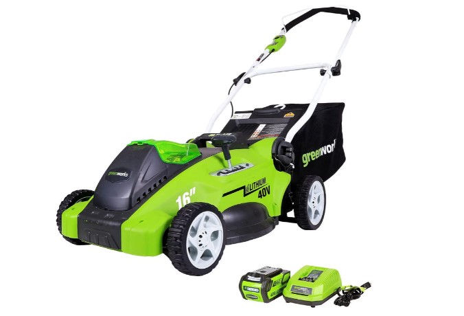 Greenworks 40V 16 Inch Cordless Push Lawn Mower – the Best Commercial Mower for Hills.