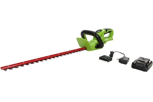 Greenworks 24V 22-inch Cordless Rotating Handle Hedge Trimmer0